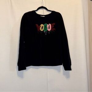 Vogue Long Sleeve Sweatshirt with Colorful Vogue Design